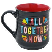 Wholesale - 18oz BLACK COLORFUL ALL TOGETHER NOW MUG, UPC: 840104998922